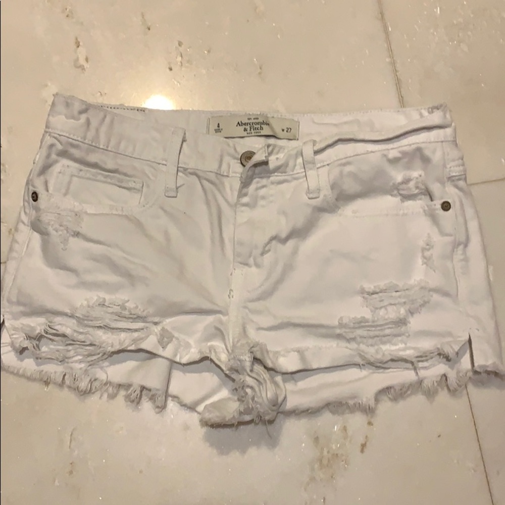 white jean shorts